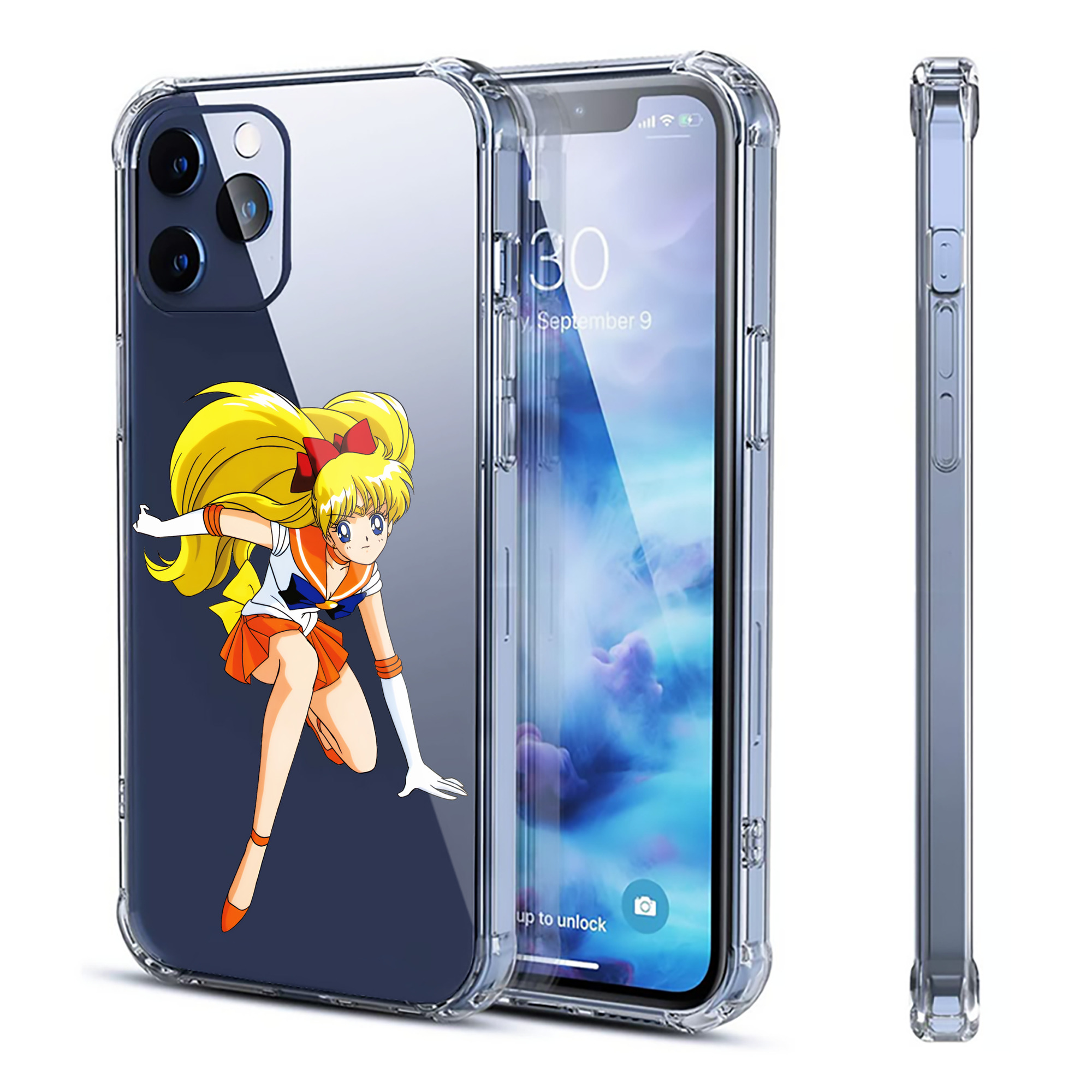 （画像用） 美少女戦士セーラームーン 愛野 美奈子 あいの みなこ Sailor Moon Aino Minako 【iPhone 12シリーズ対応】透明スマホケース（クリアソフトケース）